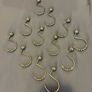 Shower curtain hooks brass colors